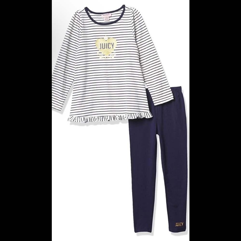 Two piece girls long sleeve leggings set